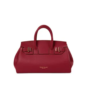 Gigi Low Dollarino  11" - Dark Red handle bags on sale