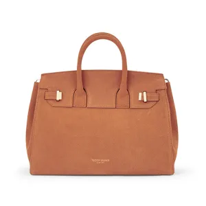 Gigi Suede  13" - Camel handle bags on sale