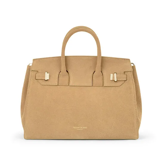 Gigi Suede  13" - Light Beige handle bags on sale