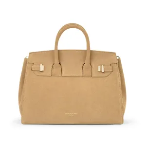 Gigi Suede  13" - Light Beige handle bags on sale