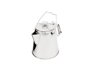 Glacier Stainless Coffee Percolator - 8 Cup portable camping kitchen set discount camping cookware kit sale olding camp kitchen box clearance