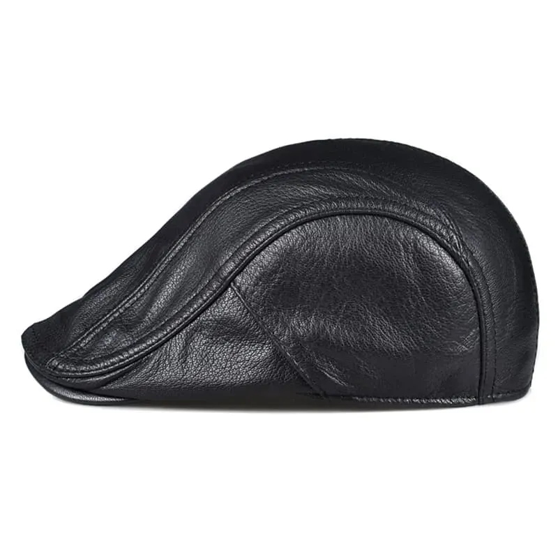 GLTR Genuine Leather Flat Cap