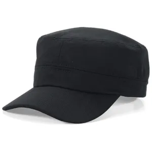 GoldEagle Classic Plain Army Cap stylish boater hat with ribbon on model