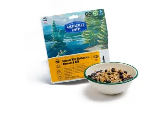 Granola with Blueberries, Almonds, and Milk portable camping kitchen set discount camping cookware kit sale olding camp kitchen box clearance