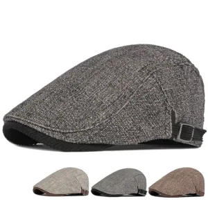 Grealish Cotton Flat Cap boater hat with bow in beach sunlight