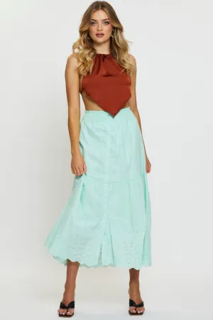 Green Maxi Skirt High Rise,skirt,denim skirt,mini skirt,maxi skirt,jean skirt,skort,tennis skirt,pleated skirt,pencil skirt,bubble skirt,plisse skirt,fitted skirt,midi skirt,short skirt,short mini skirt,leather skirt,a line skirt