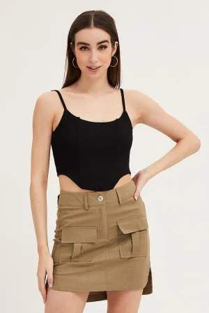 Green Mini Skirt High Rise Utility,skirt,denim skirt,mini skirt,maxi skirt,jean skirt,skort,tennis skirt,pleated skirt,pencil skirt,bubble skirt,plisse skirt,fitted skirt,midi skirt,short skirt,short mini skirt,leather skirt,a line skirt,Split skirt