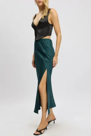 Green Slip Skirt High Waist Front Split Midaxi Satin,skirt,denim skirt,mini skirt,maxi skirt,jean skirt,skort,tennis skirt,pleated skirt,pencil skirt,bubble skirt,plisse skirt,fitted skirt,midi skirt,short skirt,short mini skirt,leather skirt,a line skirt