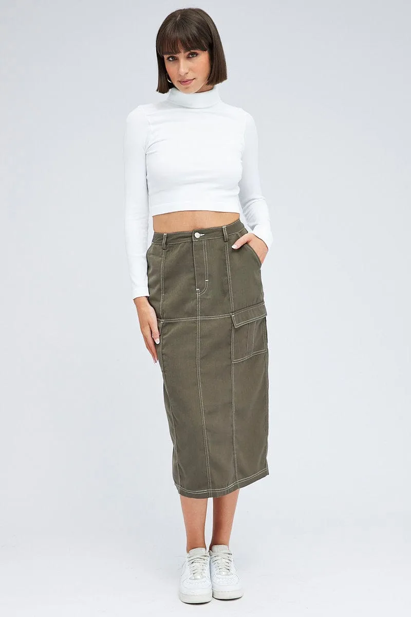 Grey Cargo Skirt Mid Rise Contrast Detail Utility,skirt,denim skirt,mini skirt,maxi skirt,jean skirt,skort,tennis skirt,pleated skirt,pencil skirt,bubble skirt,plisse skirt,fitted skirt,midi skirt,short skirt,short mini skirt,leather skirt,a line skirt,Spl