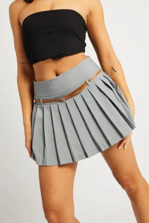 Grey Tennis Skirt Mini Belted,skirt,denim skirt,mini skirt,maxi skirt,jean skirt,skort,tennis skirt,pleated skirt,pencil skirt,bubble skirt,plisse skirt,fitted skirt,midi skirt,short skirt,short mini skirt,leather skirt,a line skirt