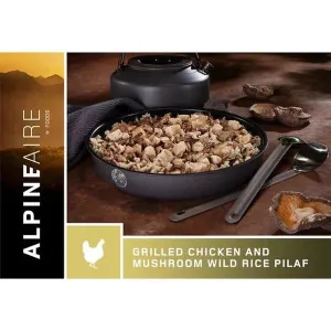 Grilled Chicken and Mushroom Wild RIce Pilaf portable camping kitchen set discount camping cookware kit sale olding camp kitchen box clearance