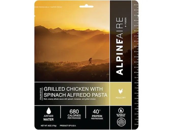 Grilled Chicken with Spinach Alfredo Pasta