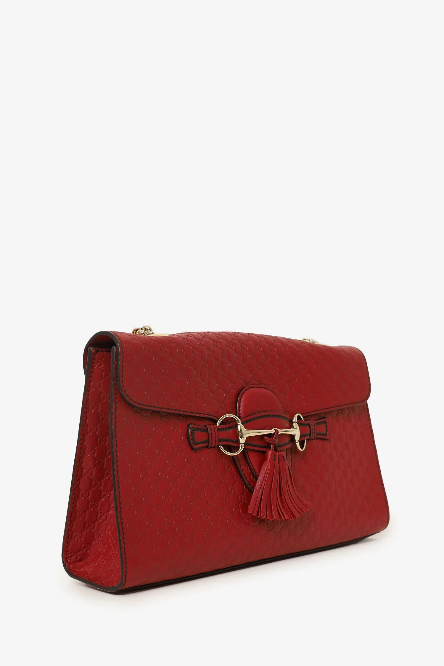 Gucci Burgundy Guccisima Leather 'Emily' Chain Crossbody