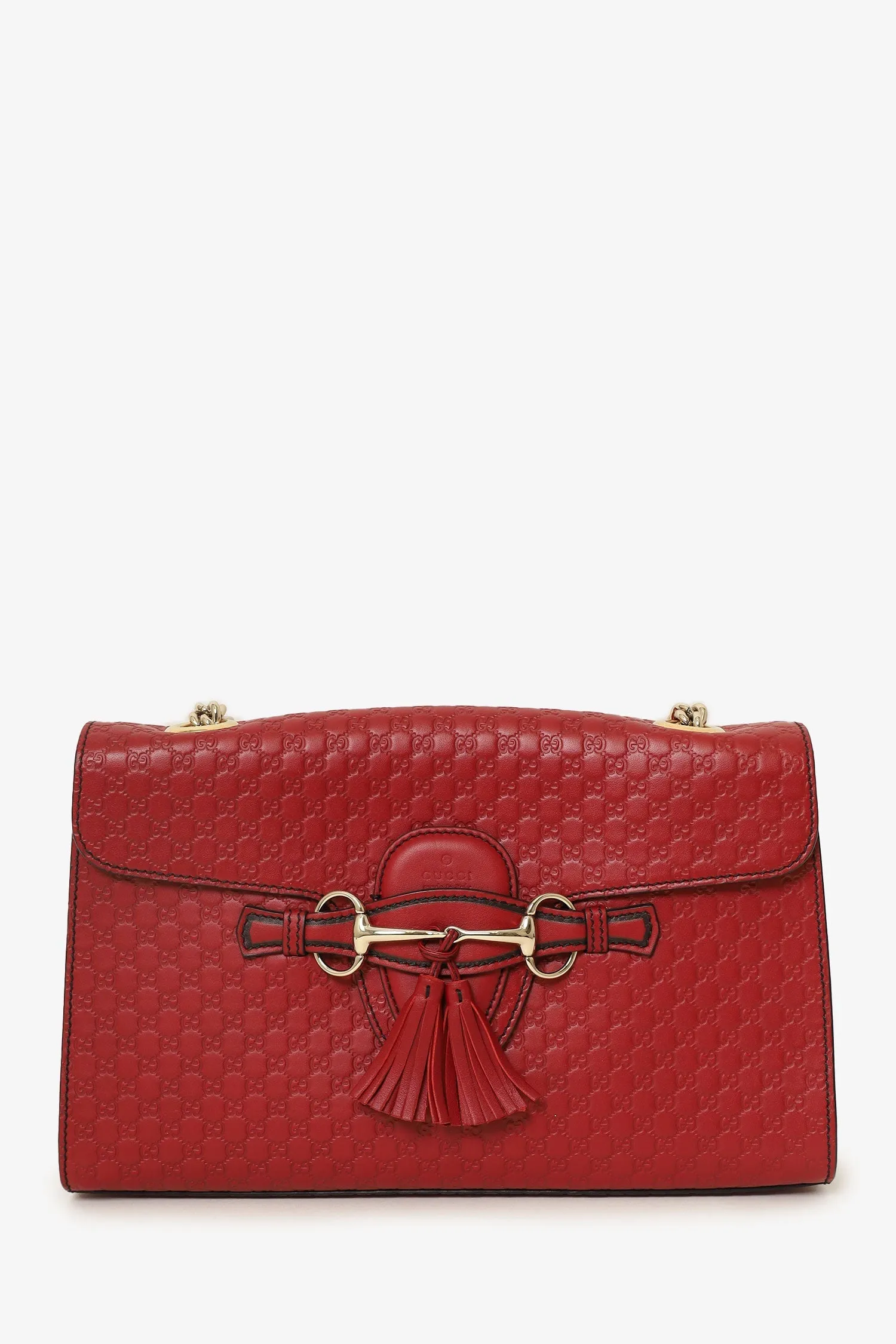 Gucci Burgundy Guccisima Leather 'Emily' Chain Crossbody anti-theft crossbody bags sale