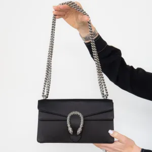 Gucci Dionysus Black Satin Bag handbags sale 80% off