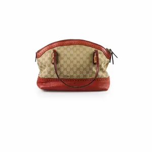Gucci GG Canvas Laidback Crafty Tote Orange/Beige Top Handle Bags Cheap