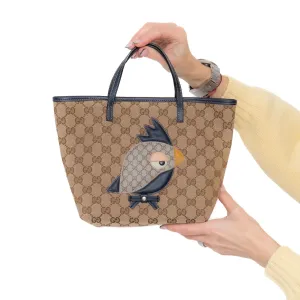 Gucci GG Monogram Childrens Mini Zoo Bird Tote Bag handbags sale 80% off
