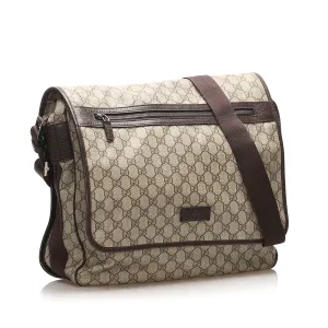 Gucci GG Supreme Crossbody Bag Brown anti-theft crossbody bags sale