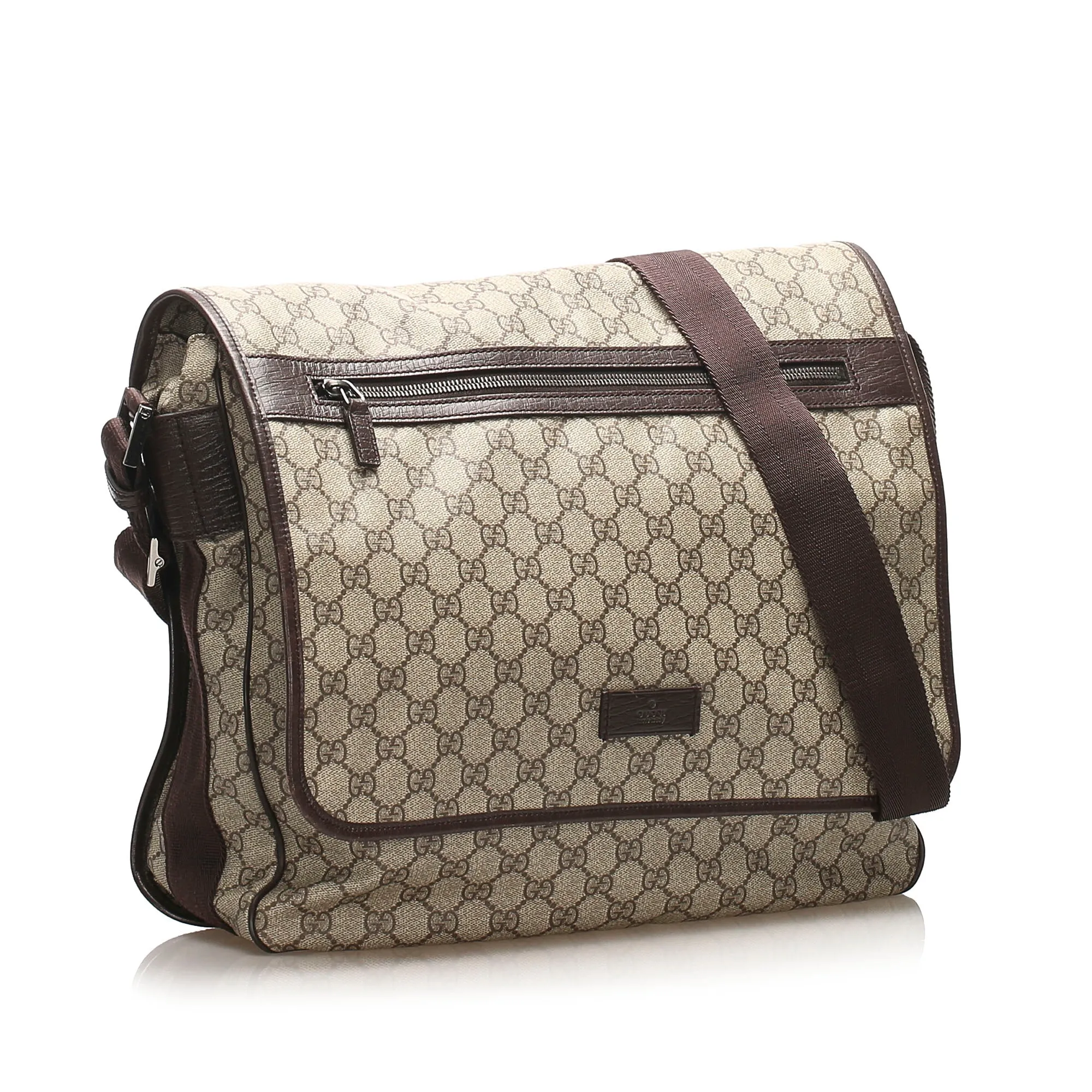 Gucci GG Supreme Crossbody Bag Brown anti-theft crossbody bags sale