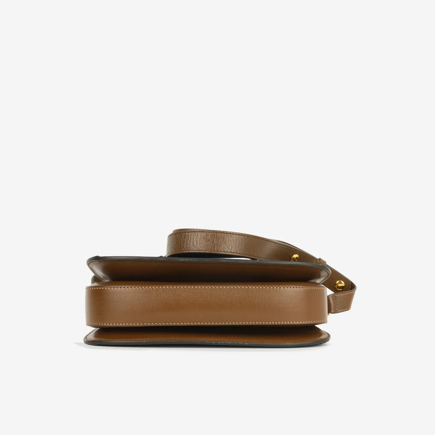 Gucci Gucci - Small Horsebit Crossbody 1955 - Beige/Dark brown GG Supreme canvas GHW - Pre-Loved