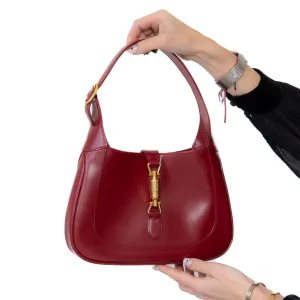 Gucci Jackie 1961 Burgundy Small Leather Shoulder Bag handbags sale 80% off