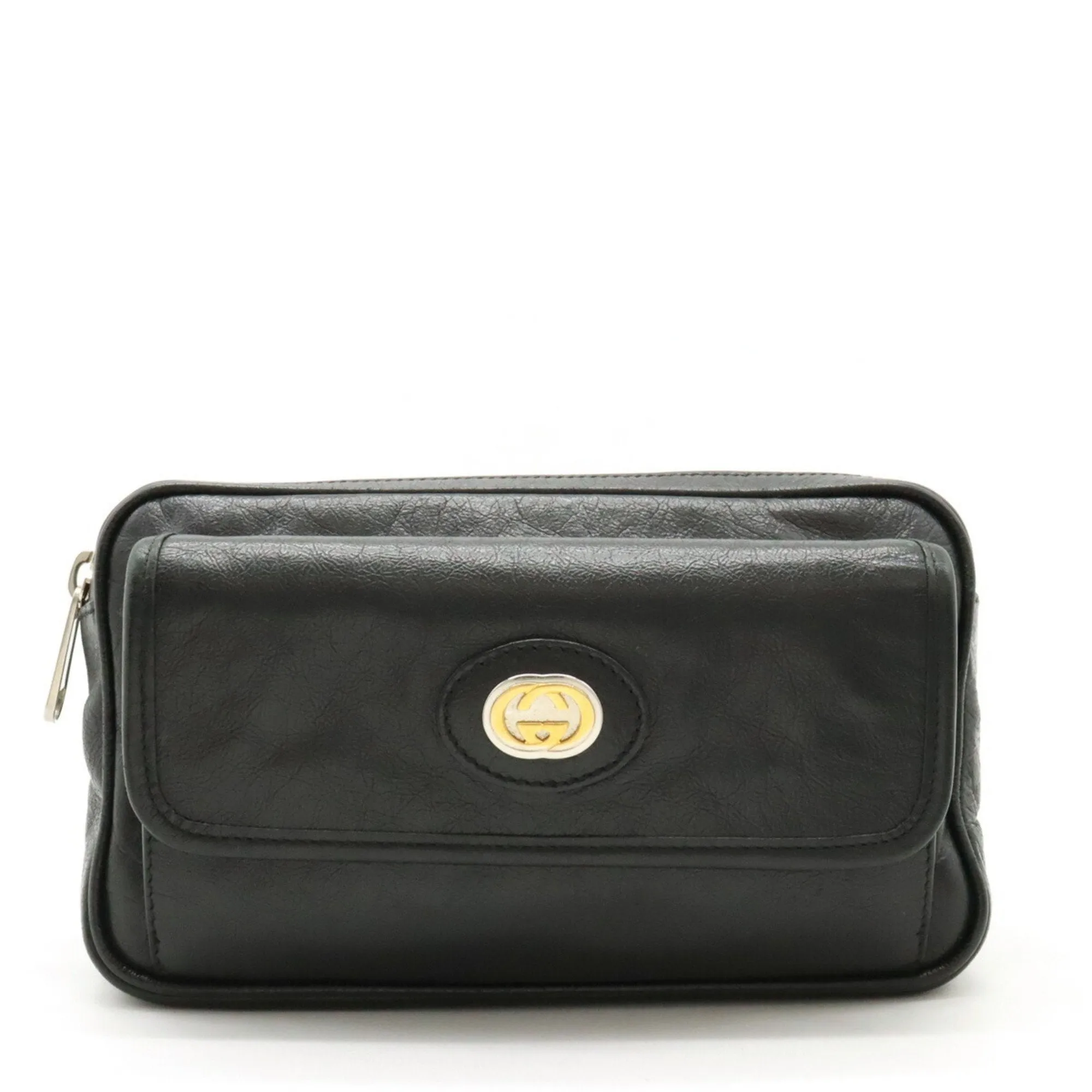 Gucci Leather Clutch Bag Fanny Pack Sling Bag (Pre-Owned)