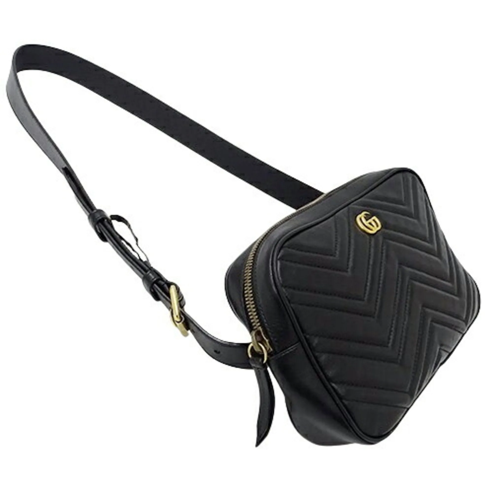 Gucci Leather Fanny Pack Sling Bag (Pre-Owned)