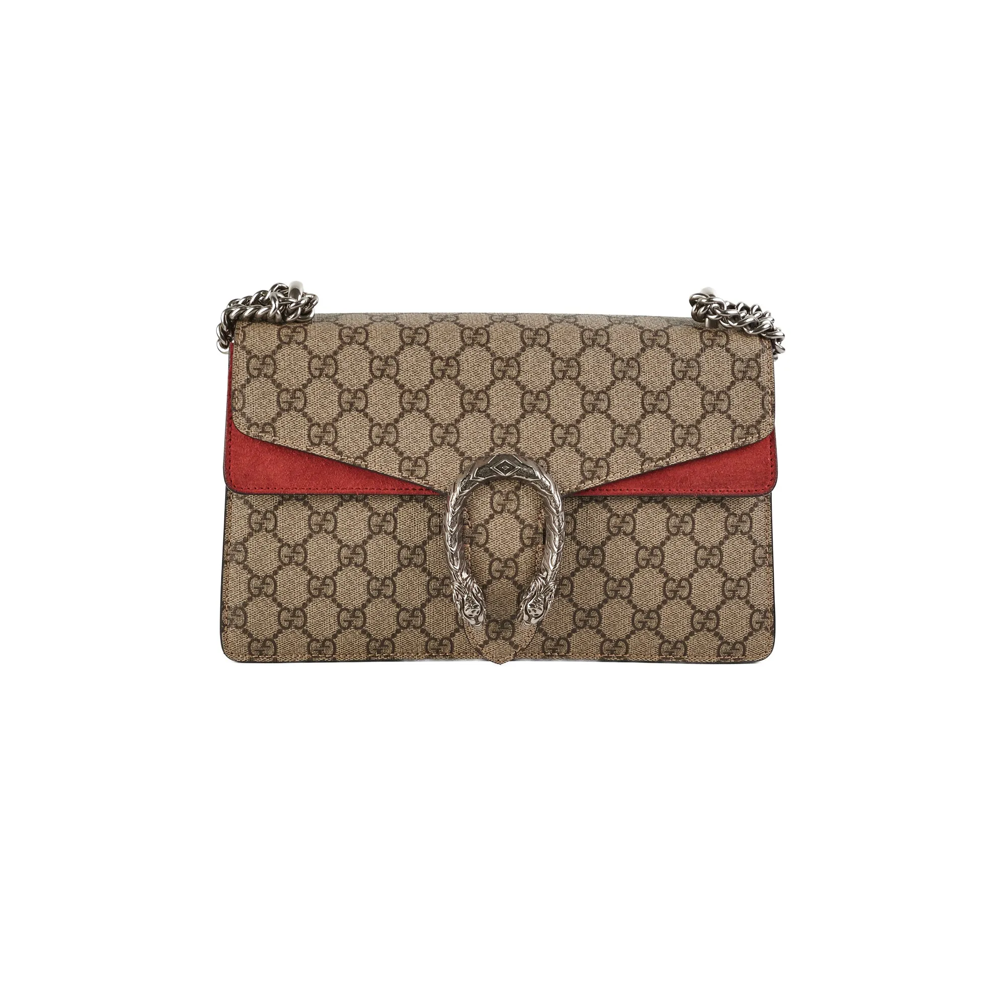 Gucci Medium Dionysus GG Supreme SHoulder Bag Red Crossbody Bags Cheap Online