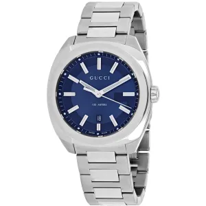 Gucci Men's Watch - Classic Blue Dial Silver Stainless Steel Bracelet | YA142303 