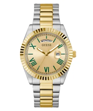 Guess CONNOISSEUR Champagne Dial Two Tone Stainless Steel Watch GW0265G14 