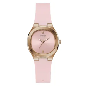 Guess Eve Dress Pink Rose Gold Tone Watch GW0658L2 