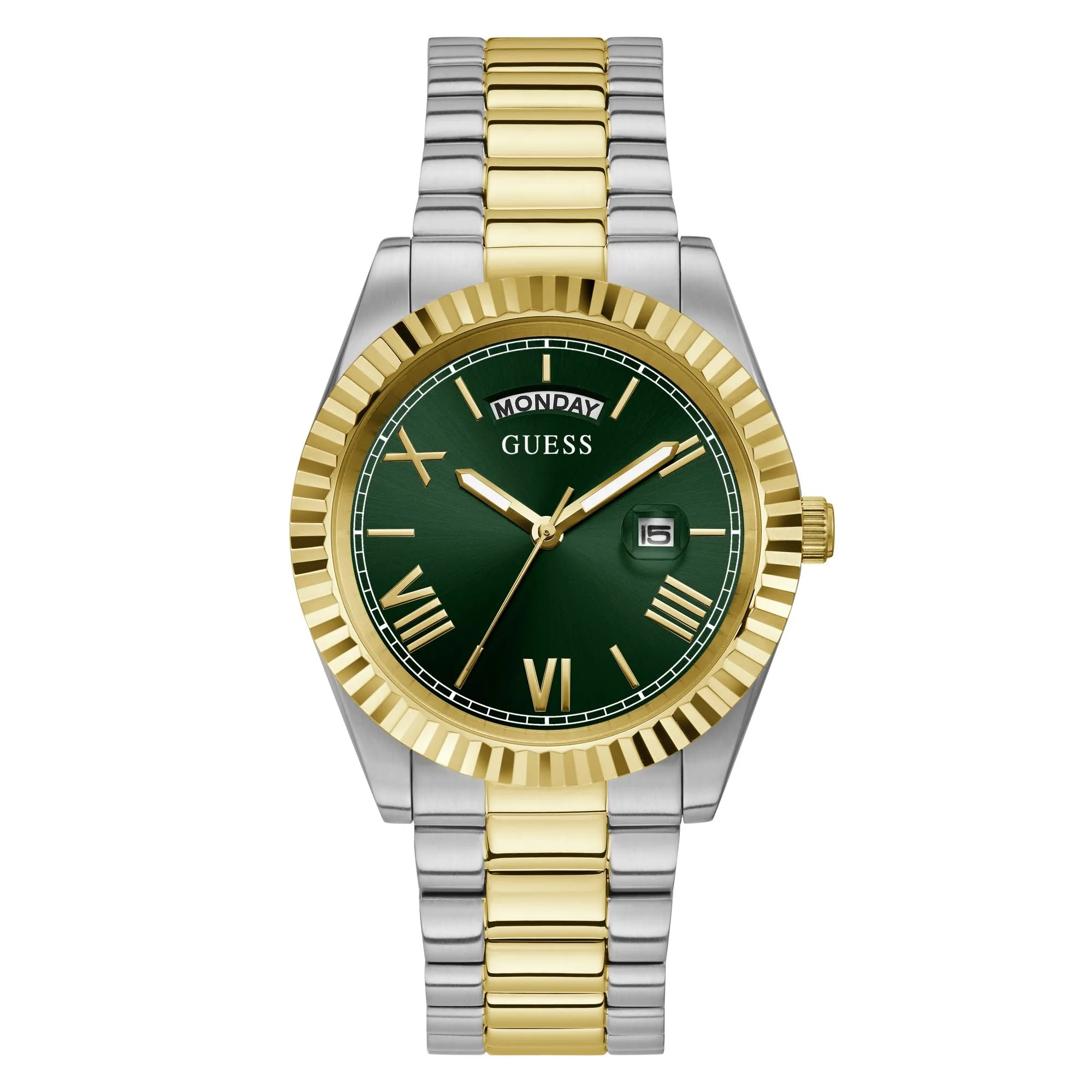 Guess Gold Green Connoisseur Day-Date Watch GW0265G8 