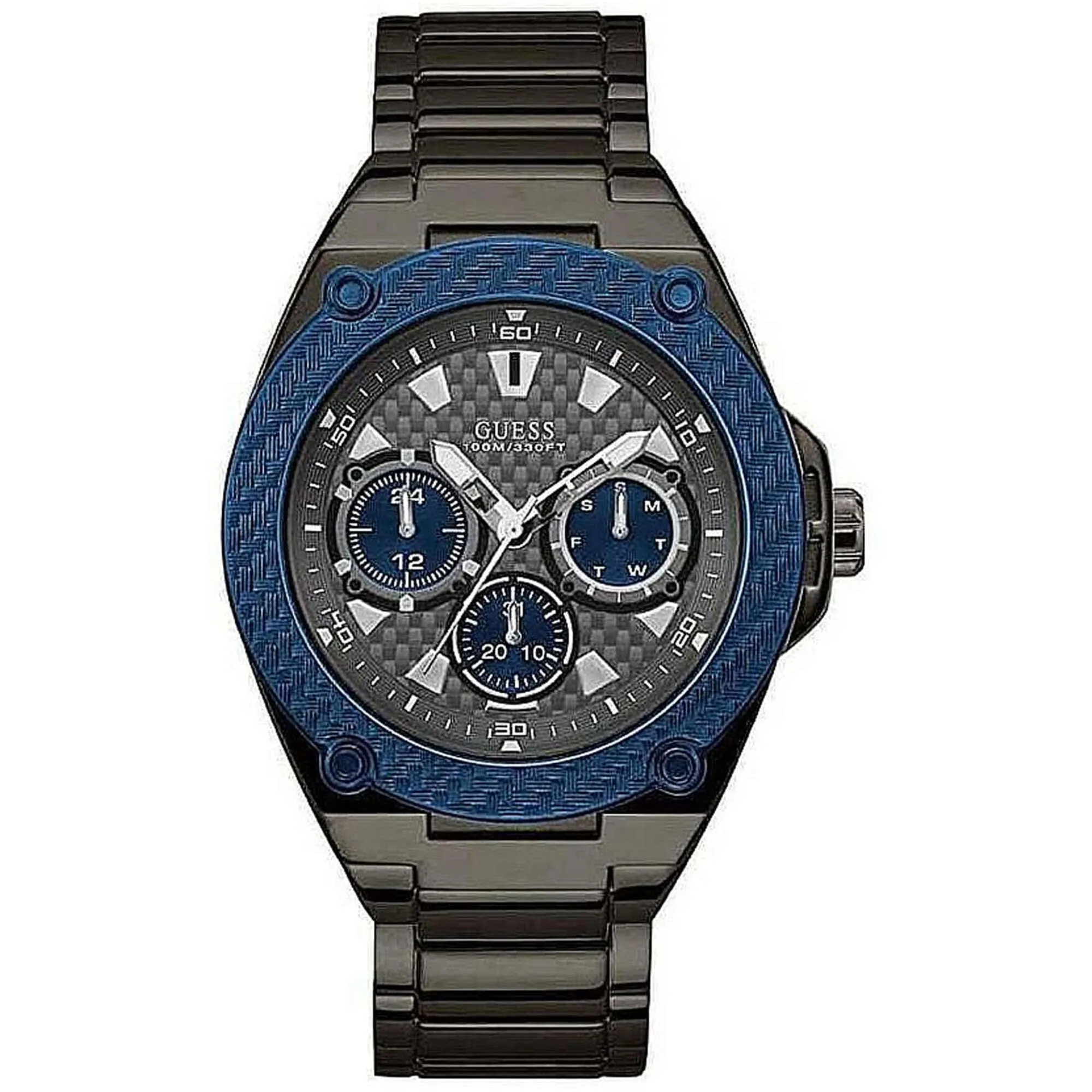 Guess Men's Watch - Classic Quartz Date Display Grey Dial Gunmetal Steel | W1305G3 