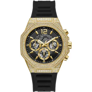 Guess Men's Watch - Momentum Quartz Black Dial Silicone Rubber Strap | GW0518G2 