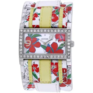 Guess Women's Watch - Classic White, Red and Green Dial Leather Strap | W95266L1 Luxury Quartz Watch Quartz Watch Sale