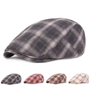 Haller Cotton Flat Cap boater hat with bow in beach sunlight