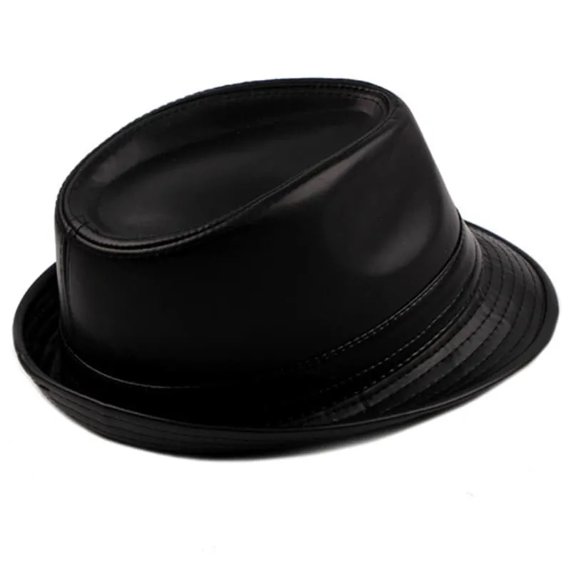Hancock Leather Trilby Hat