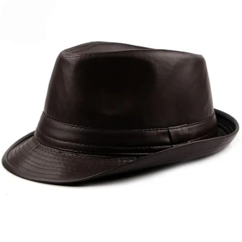 Hancock Leather Trilby Hat