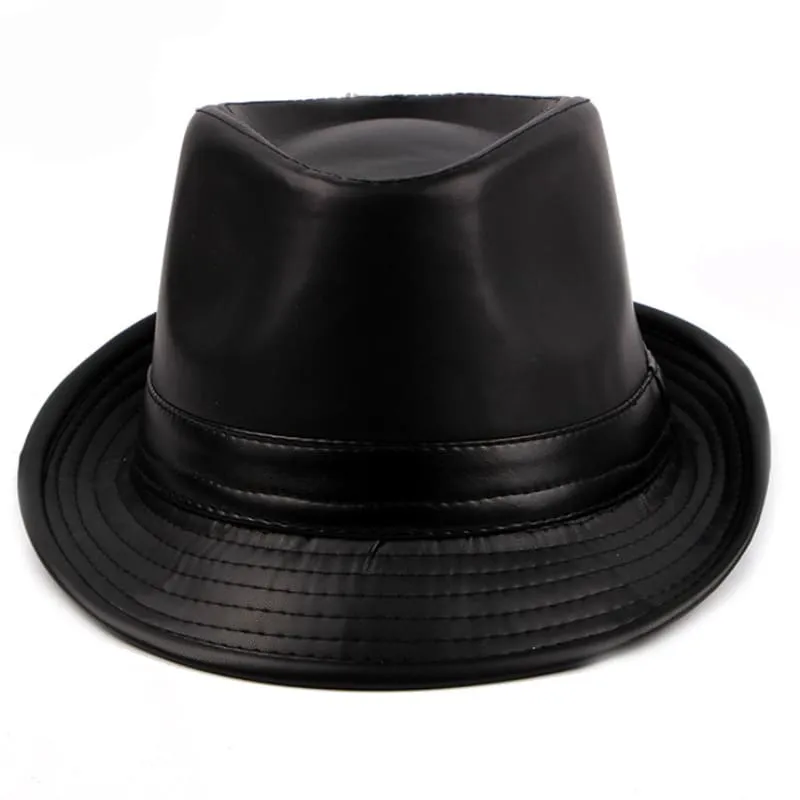 Hancock Leather Trilby Hat