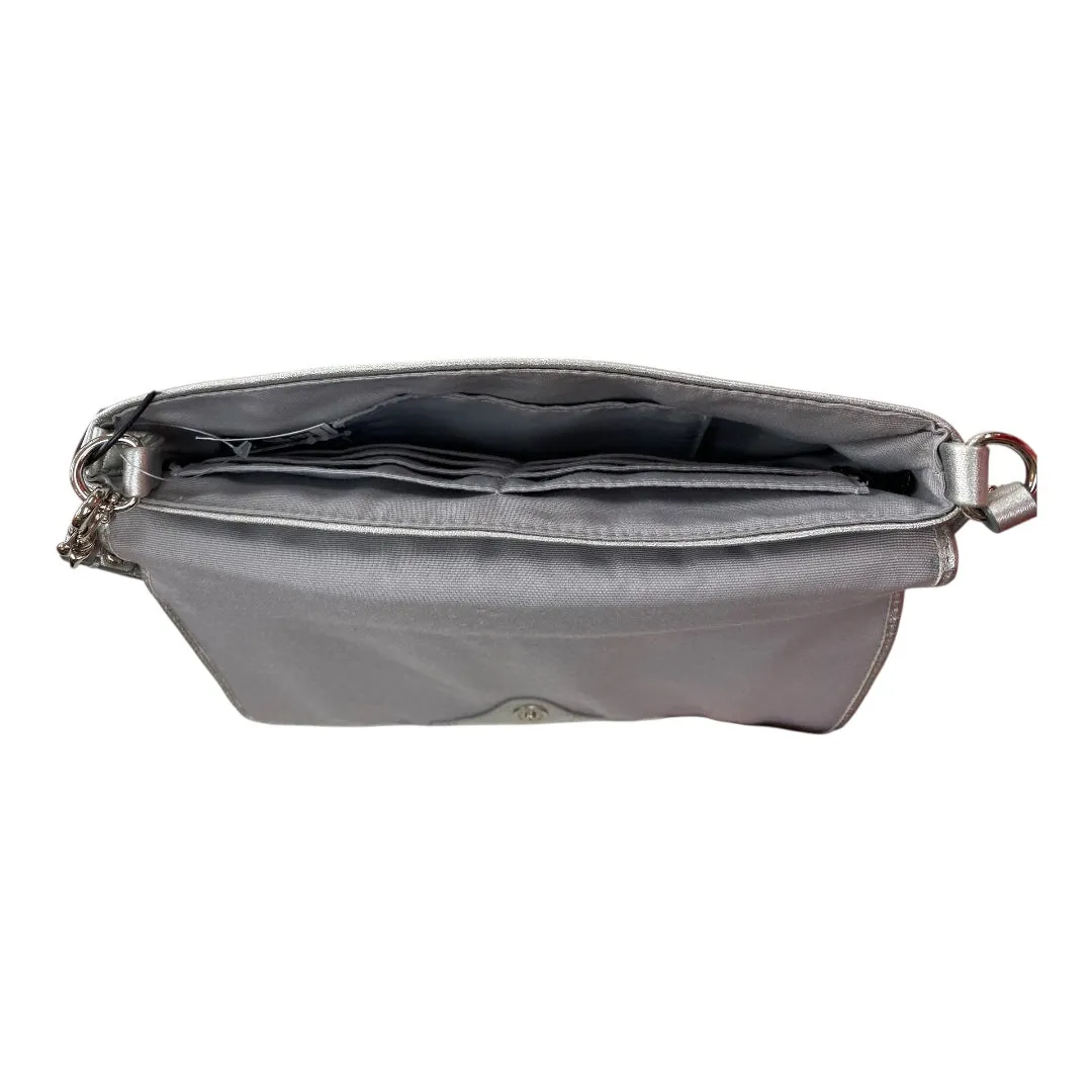 Handbag Designer By Coach In Silver, Size:Medium