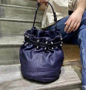 Handcrafted Bohemian Vintage Italian Leather Drawstring Bucket Shoulder Bag | A Perfect Gift for Her bucket bags for sale
