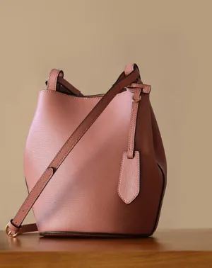 Handmade Genuine Leather Bucket Bag Purse Crossbody Bag Shoulder Bag Purse For Women cheap online