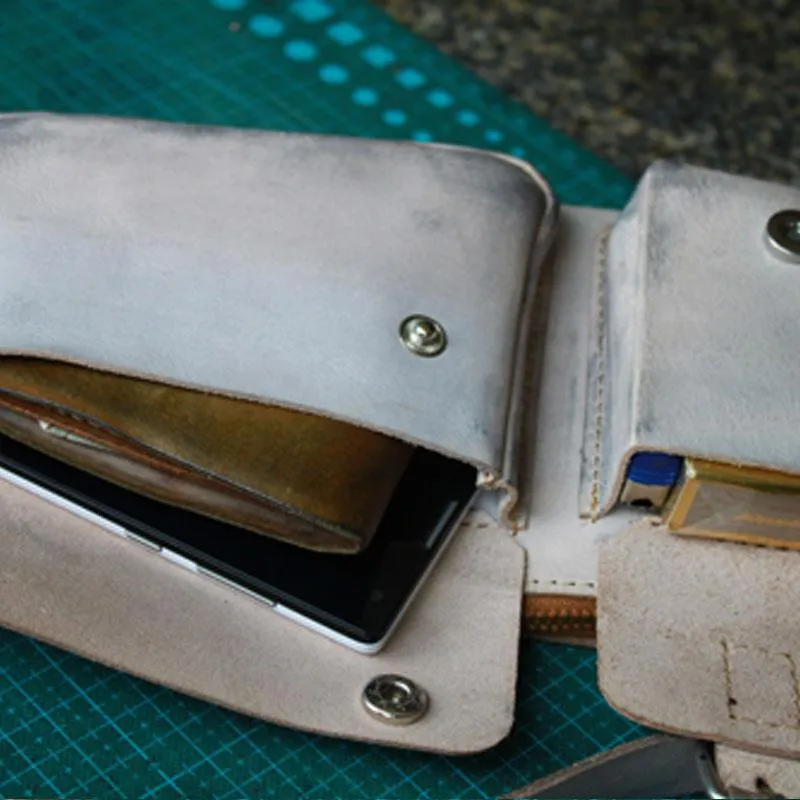 Handmade Leather Fanny Pack Mens Waist Bag Hip Pack Belt Bag Bumbag for Men