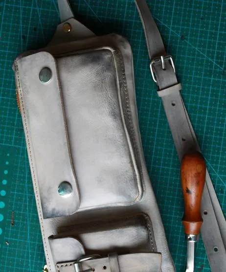 Handmade Leather Fanny Pack Mens Waist Bag Hip Pack Belt Bag Bumbag for Men