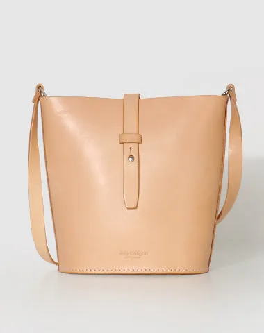 Handmade Leather shoulder bag bucket bag beige for women leather shoulder bag cheap online