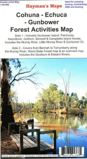 Hayman's Cohuna Echuca Gunbower camp map guide sale waterproof hiking map topographic camping map