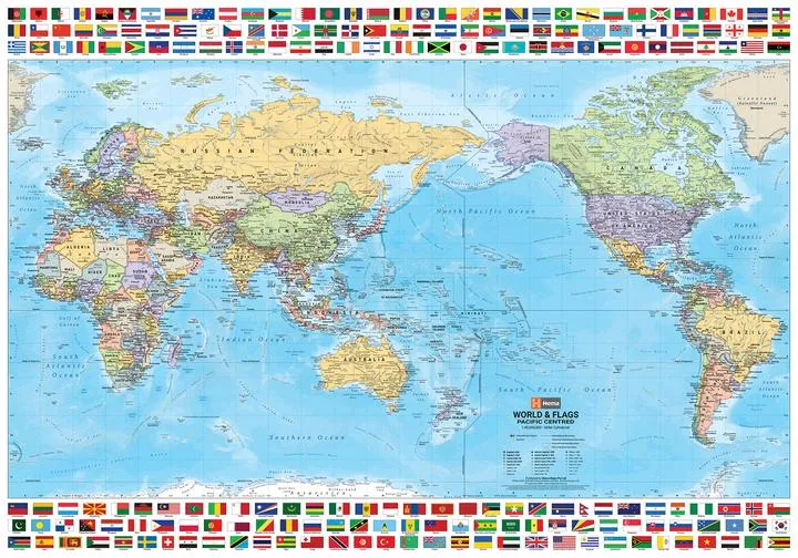 Hema 2 in 1 Twin Pack - Australia and World Wall Maps