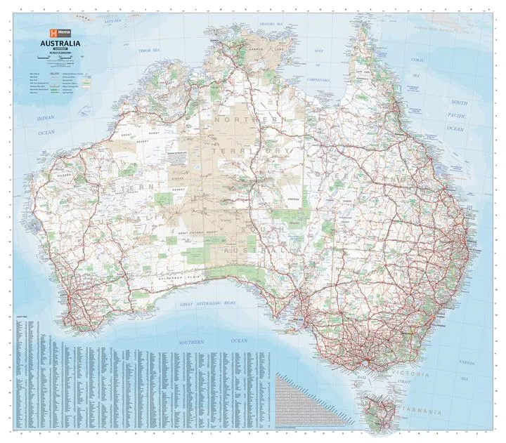 Hema 2 in 1 Twin Pack - Australia and World Wall Maps