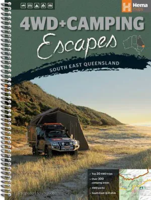 Hema 4WD   Camping Escapes South East Queensland camp map guide sale waterproof hiking map topographic camping map
