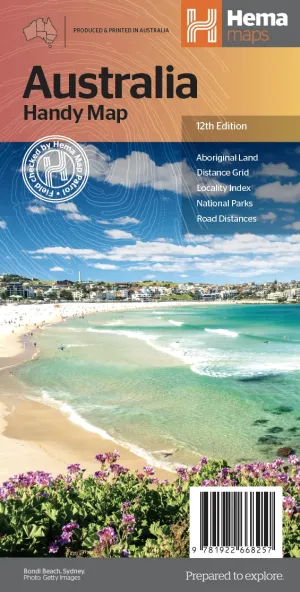 Hema Australia Handy Map camp map guide sale waterproof hiking map topographic camping map